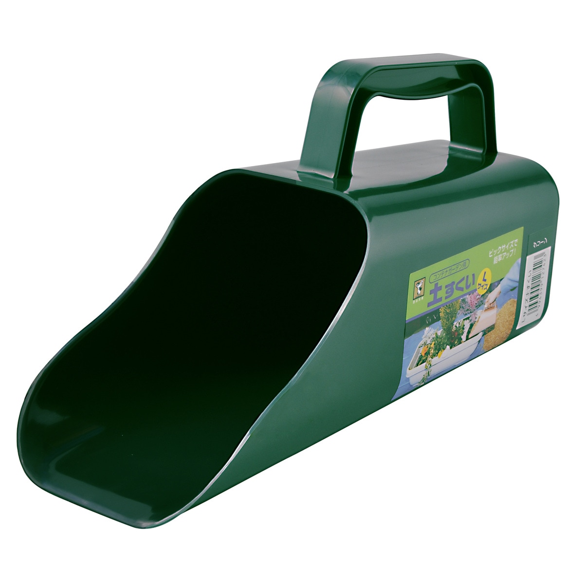 ヒラサワ プラスチック ハンドル土すくい L グリーン 727285