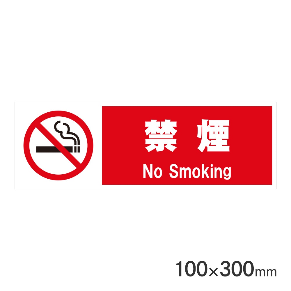 サインプレート 禁煙 H100×W300mm P3010-44 アークランズ