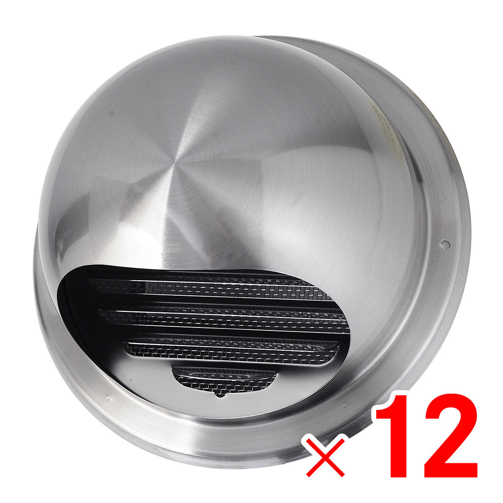 【送料無料】宇佐美工業 UK ステンレス製 丸型フード付ガラリ UK-GSN150S-HL ×12個 ケース販売