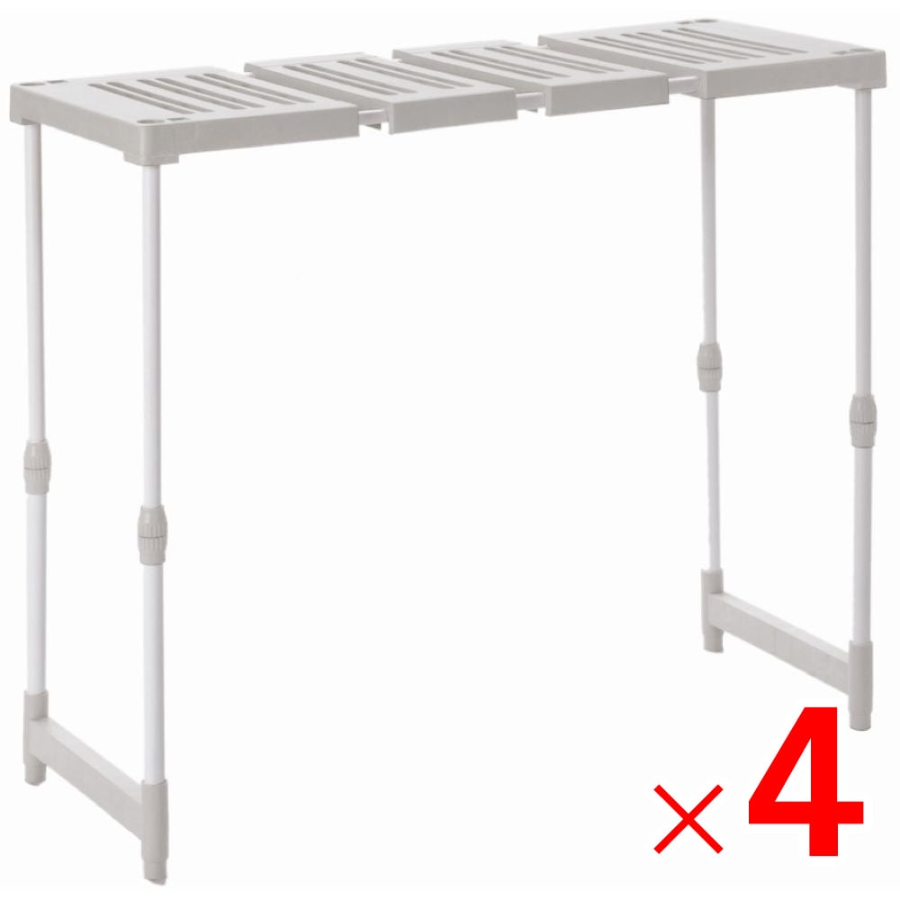 【送料無料】天馬 ピタッ！と伸びるん棚 トールタイプ 1台入 ×4個 ケース販売