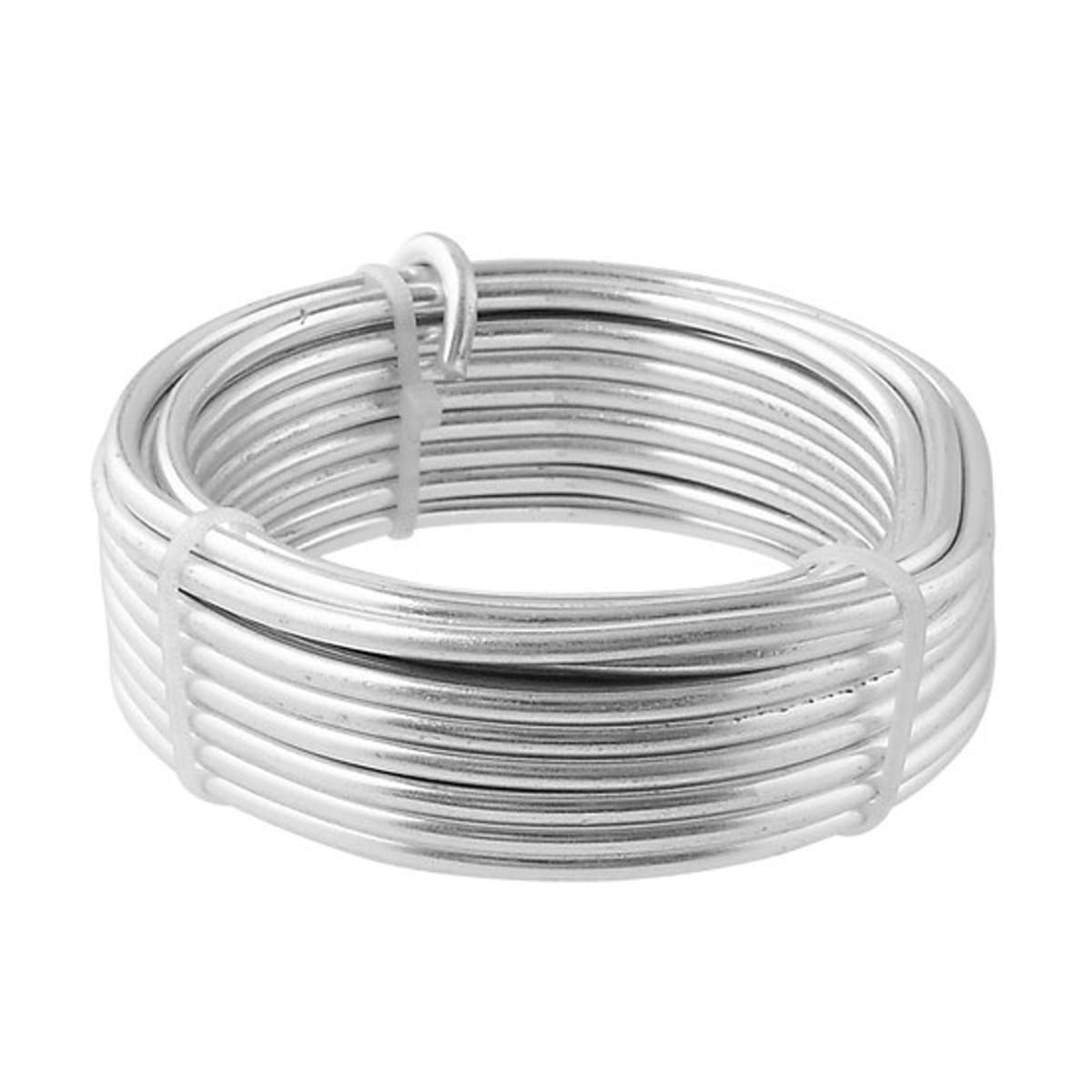 自然作 アルミ盆栽針金 白 150g 3.5mm 731056 アークランズ