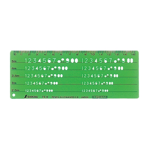 シンワ測定 テンプレート TE-9 数字記号定規 66016