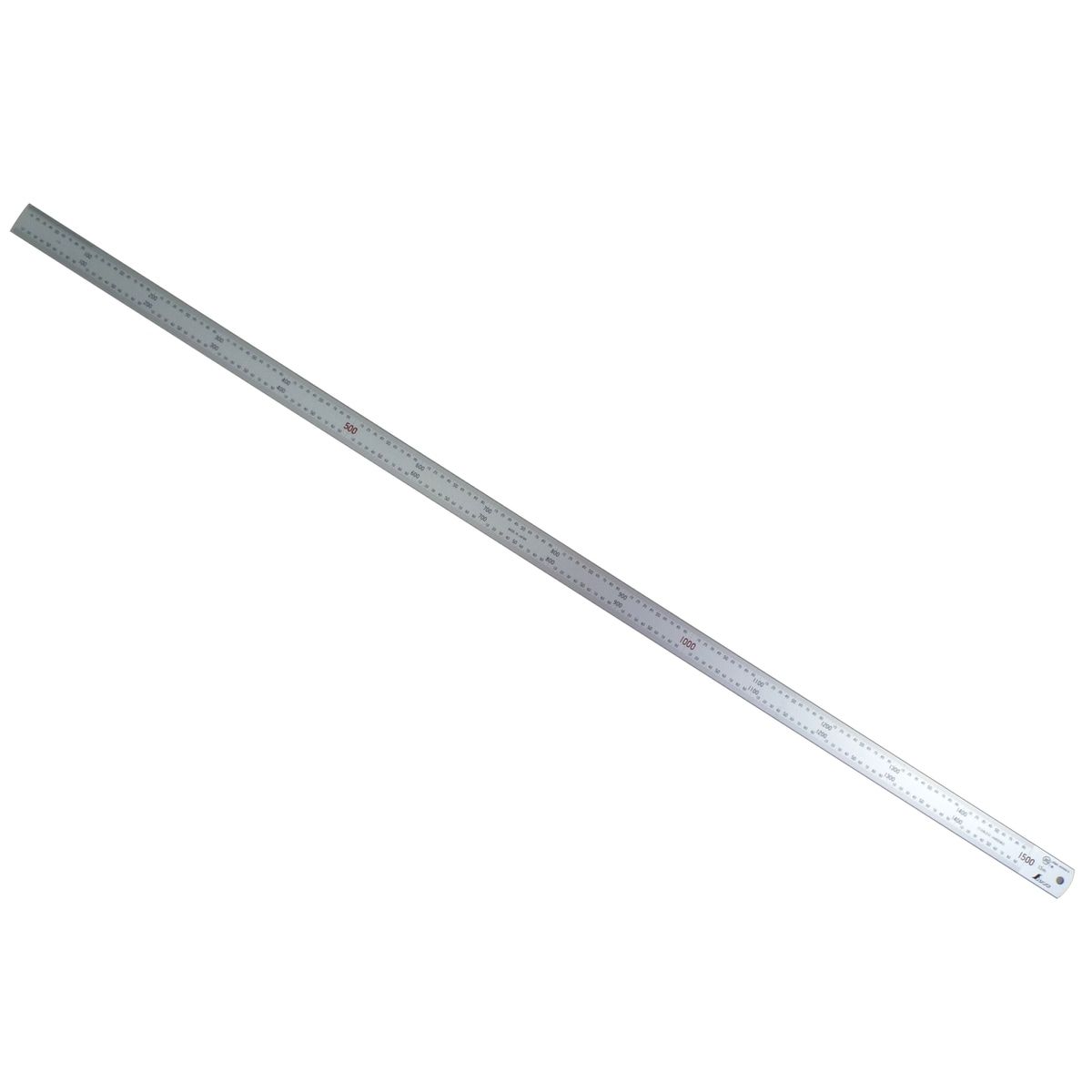 【送料無料】シンワ測定 直尺 シルバー 1.5M 赤数字入 JIS1級 13056