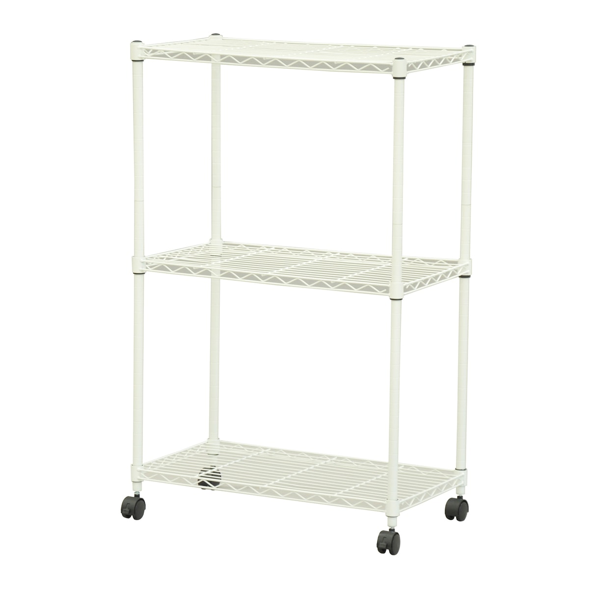 【送料無料】エイ・アイ・エス 19φスチールラックセット3段 キャスター付　ホワイト ALC-6090W WH 【メーカー直送・代引不可・置配不可】