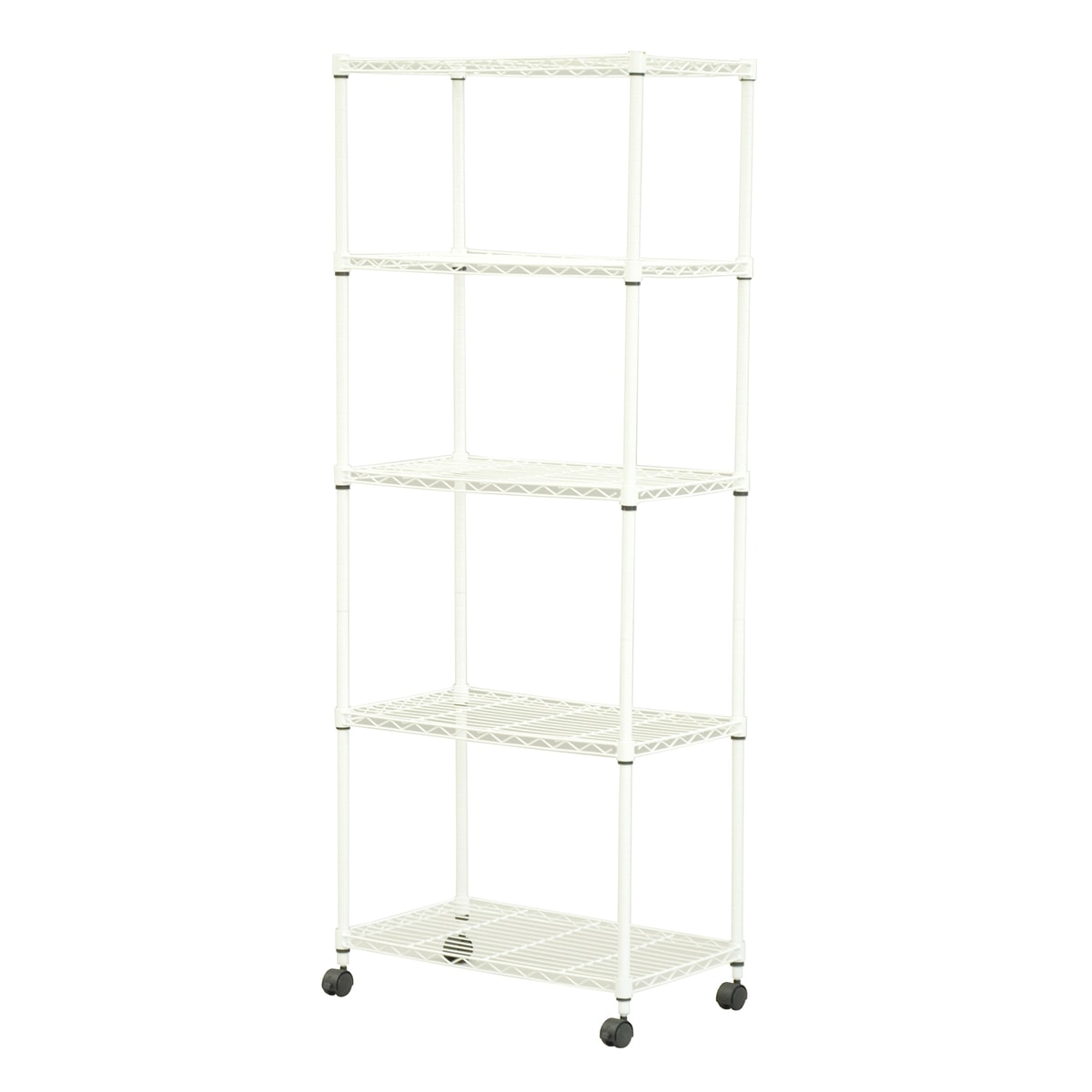 【送料無料】エイ・アイ・エス 19φスチールラックセット5段 キャスター付 ホワイト ALC-6015W WH 【メーカー直送・代引不可・置配不可】