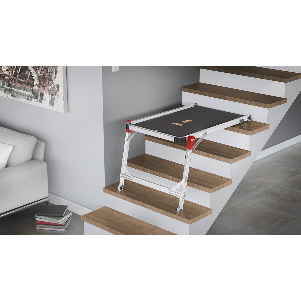 送料無料】【法人限定】長谷川工業 階段用作業台 脚部伸縮 TP1