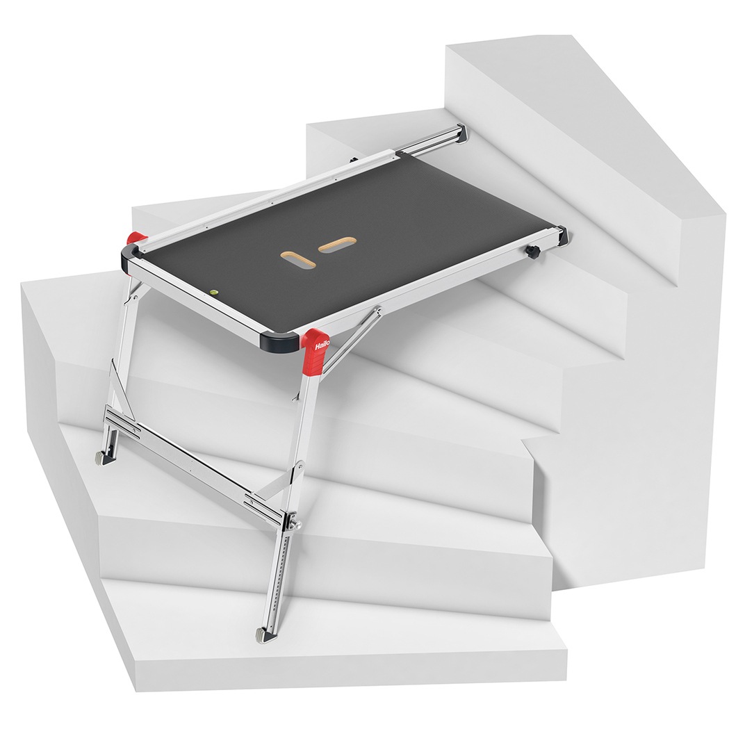 ワンタッチ操作のロック機構採用! 脚部伸縮式デザイン足場台 DL-1510 ワンタッチ操作のロック機構採用! 脚部伸縮式デザイン足場台 DL-2010(a-