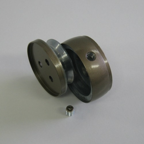 オムソリ 丸棒（直線）ジョイント金具35 ブラウン 手すりパーツ