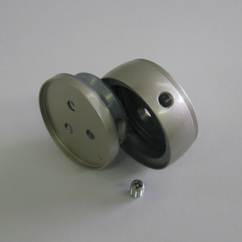 オムソリ 丸棒（直線）ジョイント金具35 シルバー 手すりパーツ