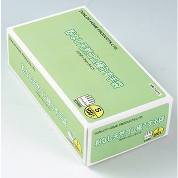 ダンロップ 粉なし天然ゴム極うす手袋　100枚入 S