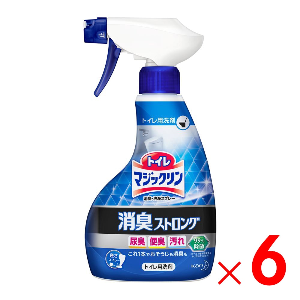 花王 トイレマジックリン 消臭・洗浄スプレー 消臭ストロング 本体 400ｍｌ ×6個 セット販売