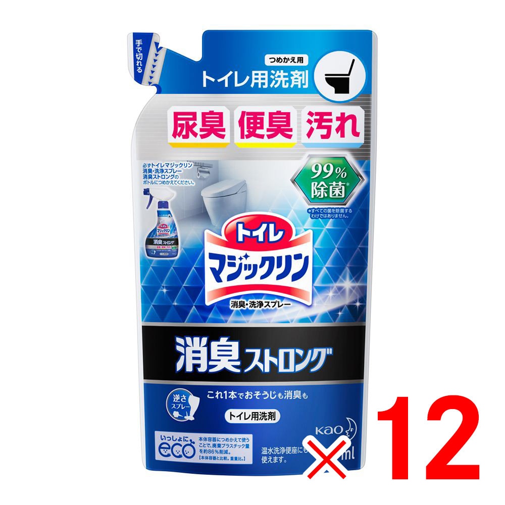 花王 トイレマジックリン 消臭・洗浄スプレー 消臭ストロング つめかえ用 350ｍｌ ×12個 セット販売