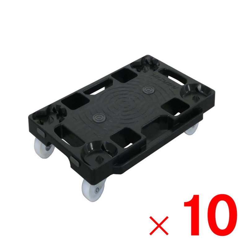 【送料無料】【法人限定】ナンシン サイレントマスター 微音樹脂平台車 PD-403-2SN ×10台 セット販売 【メーカー直送・代引不可・置配不可】