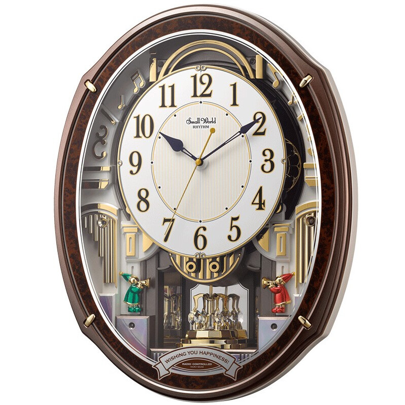 送料無料】リズム時計 電波からくり時計 スモールワールドアルディ