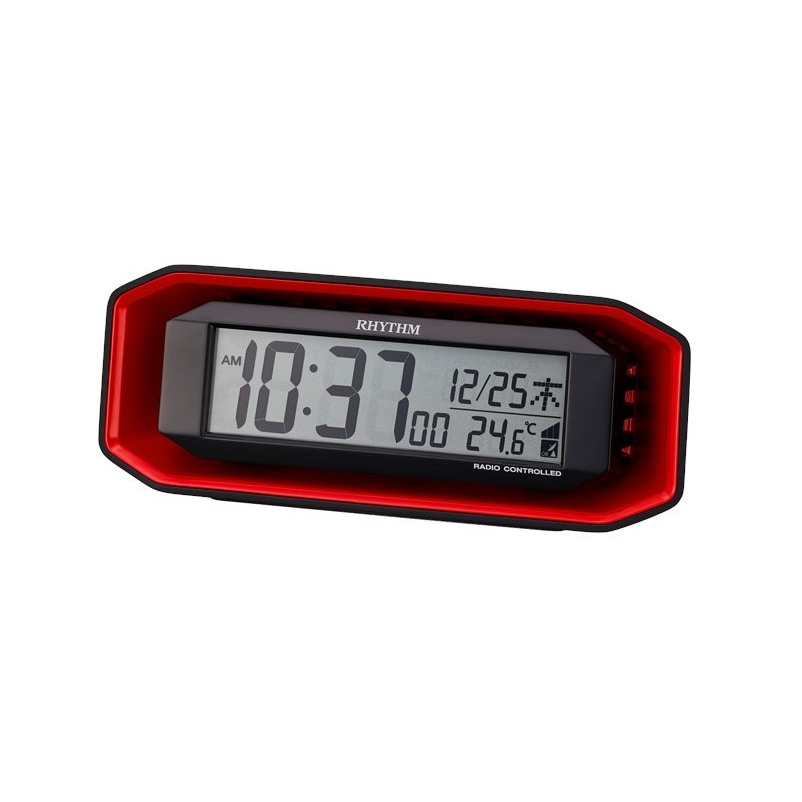 【送料無料】リズム時計 電波目覚時計 フィットウエーブバトル220 8RZ220SR01