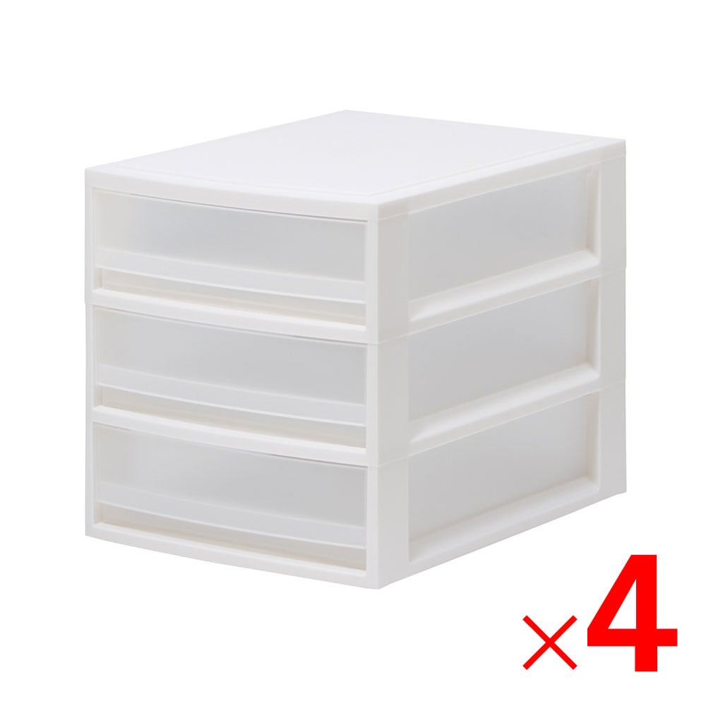 【送料無料】天馬 プロフィックス ルームケース A4浅型3段  ×4個 ケース販売