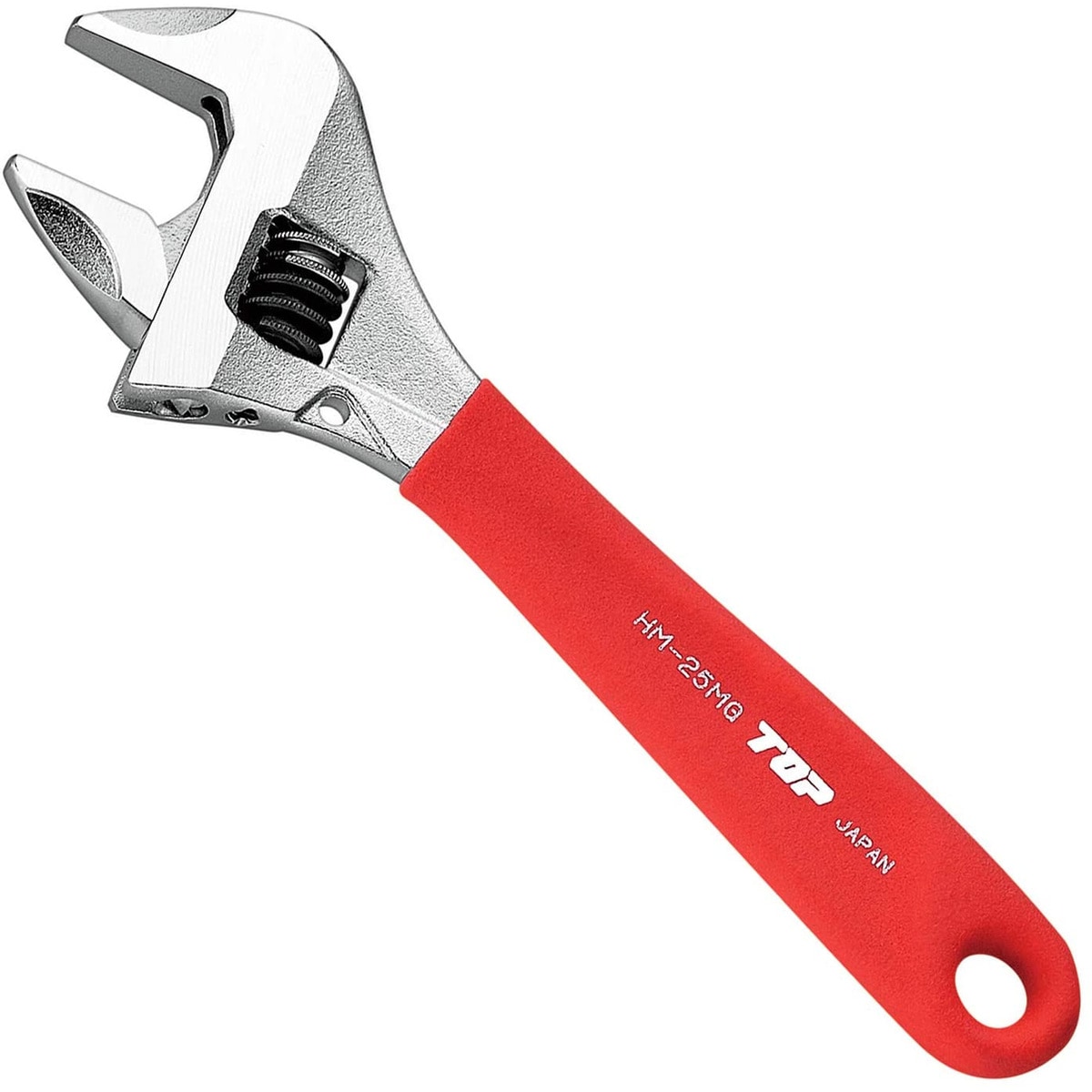 トップ TOP ガタ無しモンキレンチ ワークワイド レッドグリップ 口開長25mm 150mm HM-25MGR