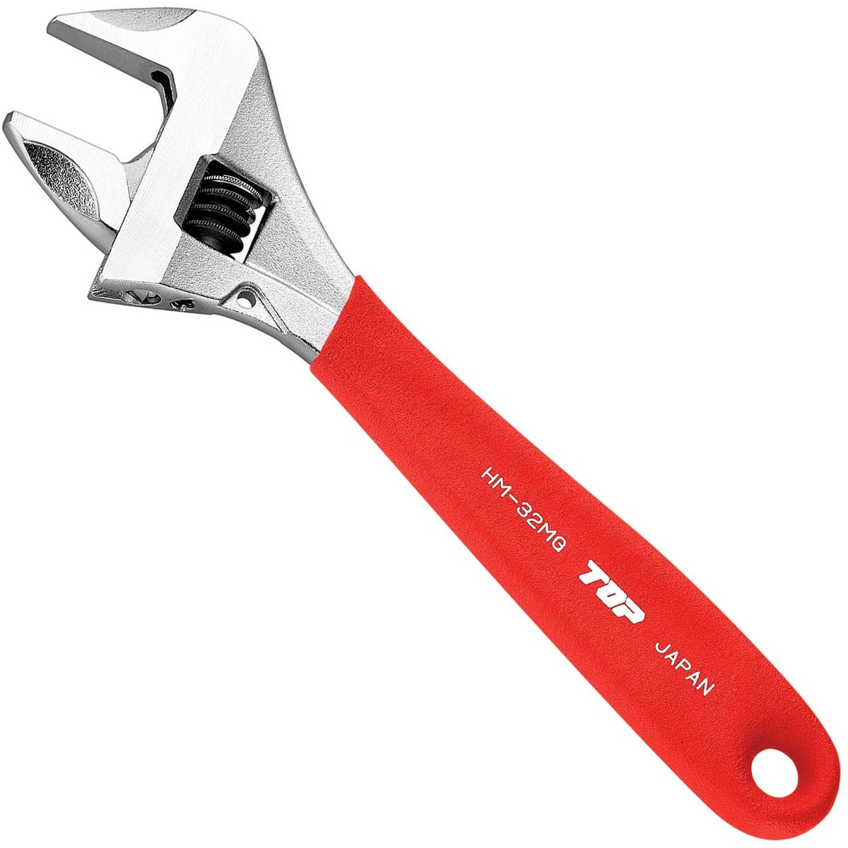 トップ TOP ガタ無しモンキレンチ ワークワイド レッドグリップ 口開長32mm 200mm HM-32MGR