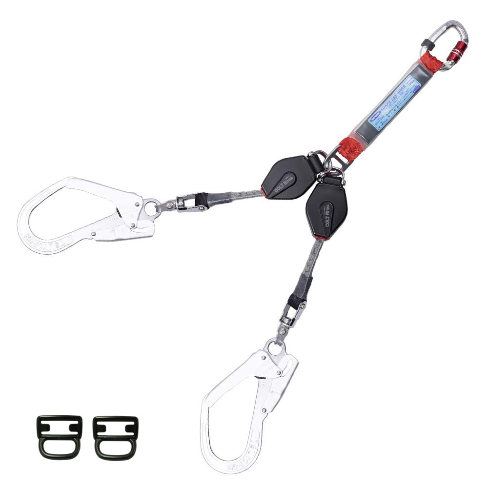 【送料無料】藤井電工 フルハーネス用ツインランヤード コルトリトラ THL-2-CR93SV-21KS-2R23-BP