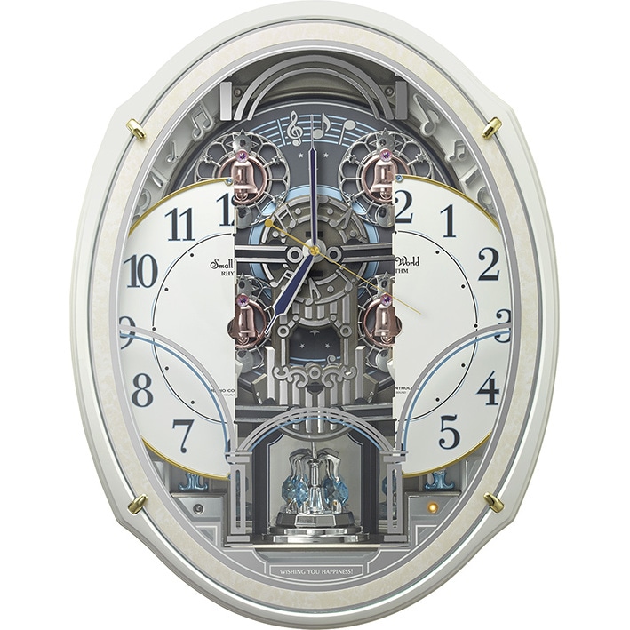 リズム時計　電波からくり時計 4MN422RH シチズン/スモールワールド/電波からくり時計/4MN422RH