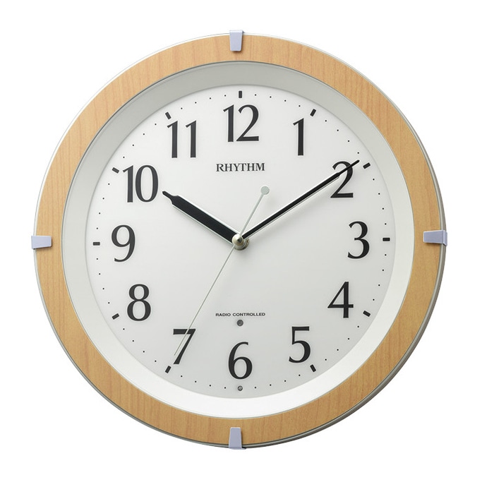 【送料無料】リズム 電波掛時計 リバライト561 8MY561SR03
