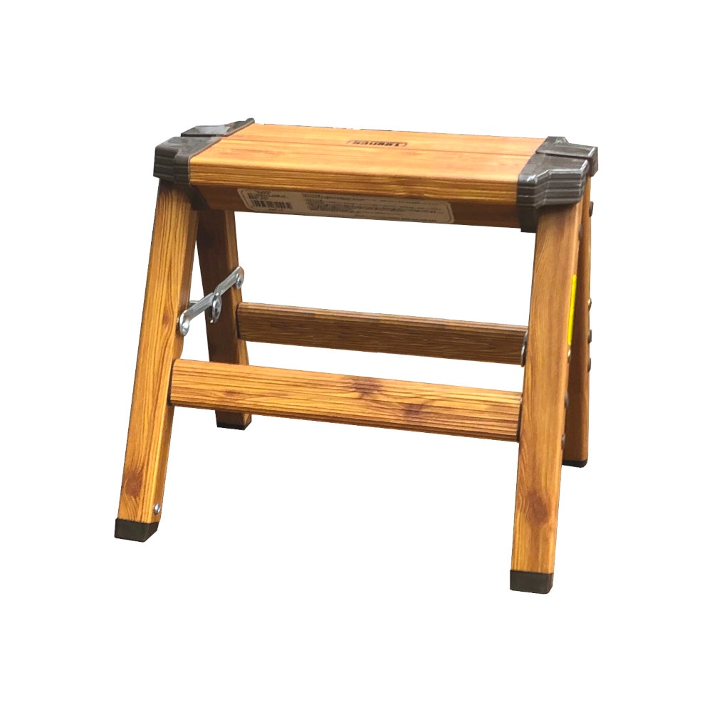 アルミステップ 木目調 1段 折りたたみ式 脚立 踏み台 アークランズ