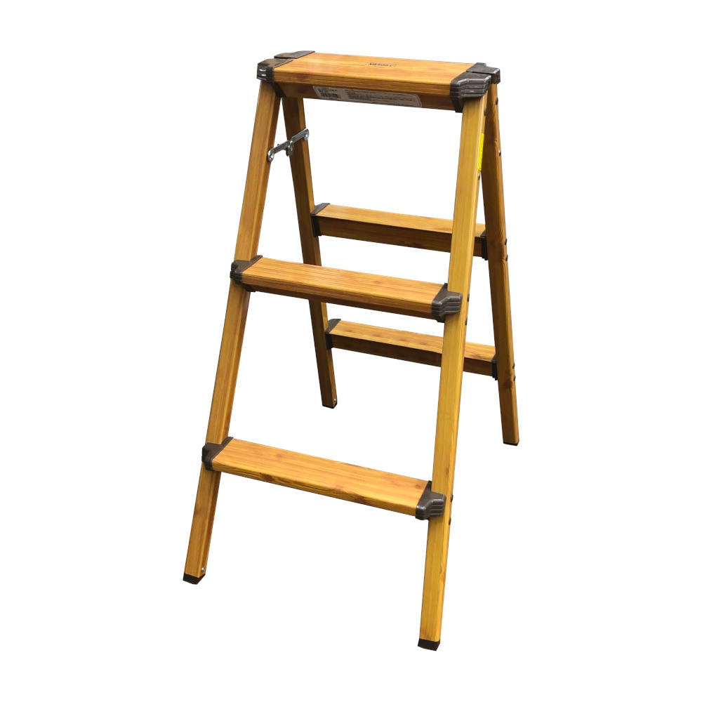 【送料無料】アルミステップ 木目調 3段 折りたたみ式 脚立 踏み台 アークランズ