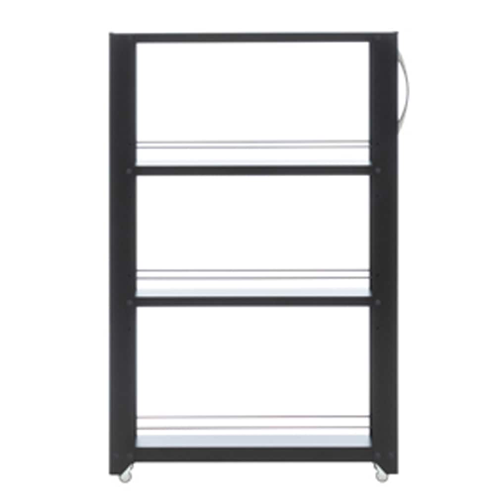 【送料無料】田窪工業所 タクボ トールワゴンロータイプ 幅10cm ブラック NWL-100K 【メーカー直送・代引不可・置配不可】