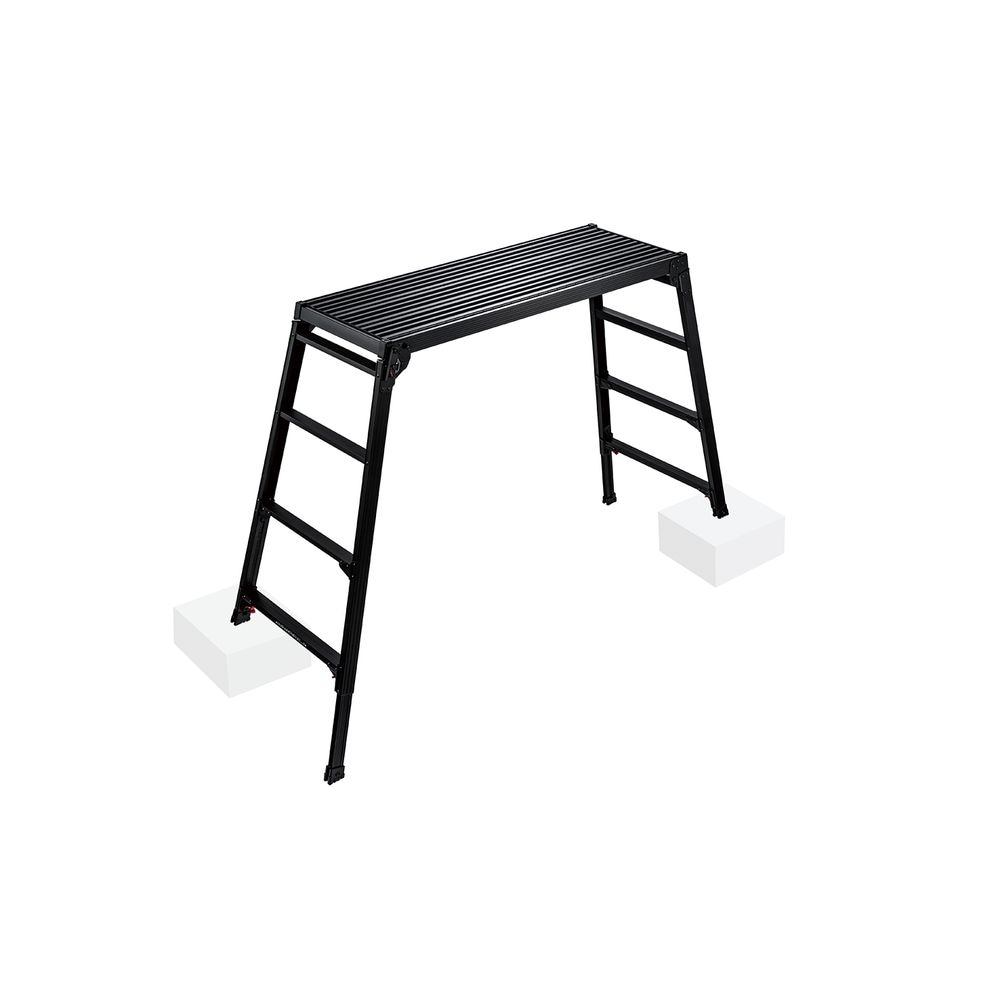 【送料無料】【法人限定】長谷川工業 天板幅広伸縮足場台 ブラックレーベル DRSWB-1200 【メーカー直送・代引不可・置配不可・配送地域限定】