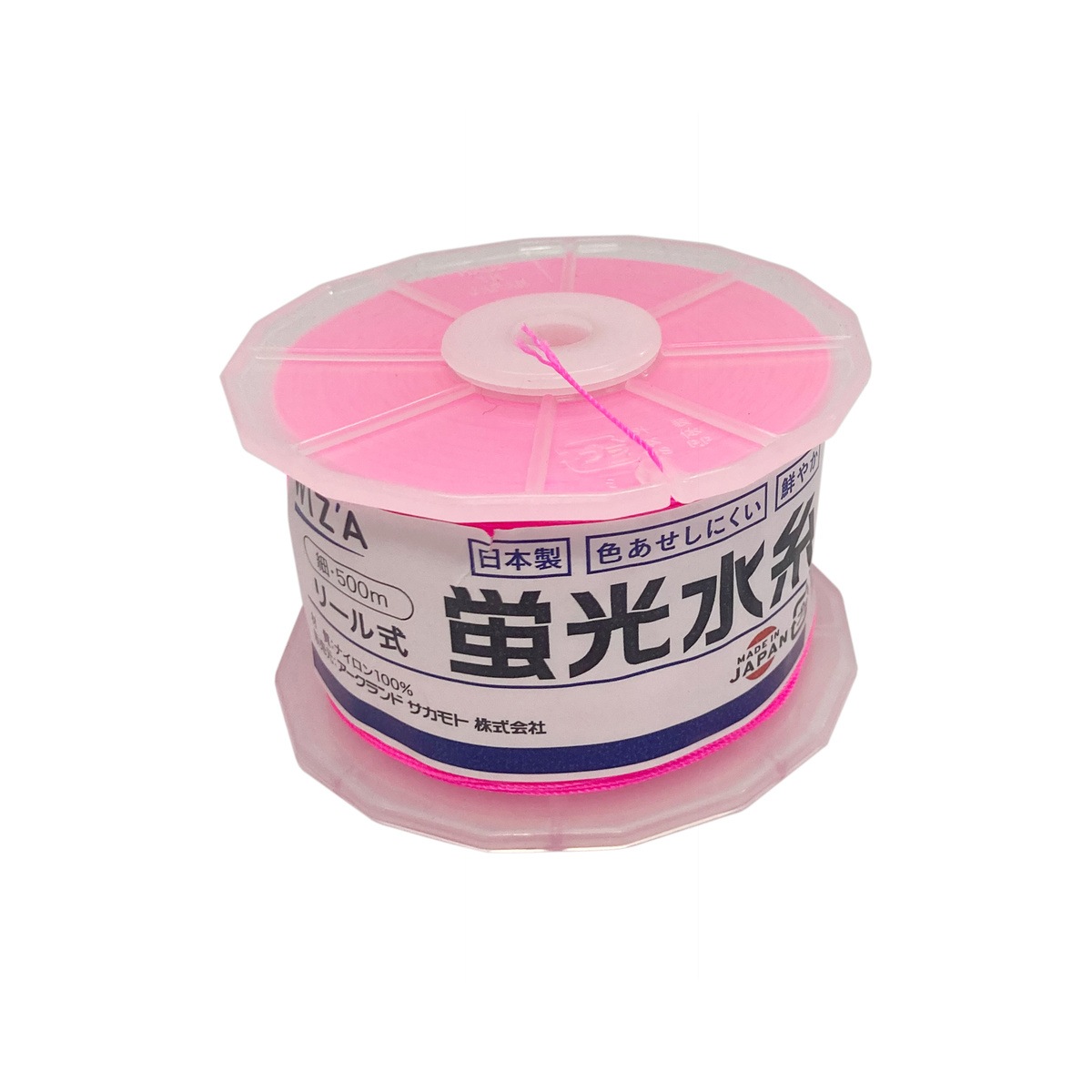ウイザ WIZA リール式蛍光水糸 細 ピンク 500m 122622 アークランズ