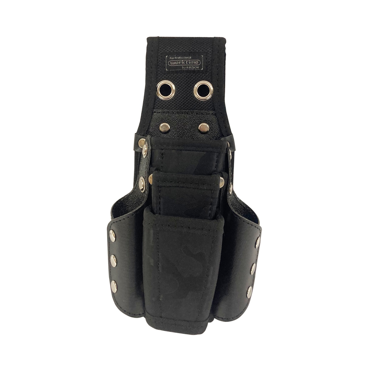 ワークタイム コヅチ 工具差し ツールケース5丁差し 型押 迷彩ブラック