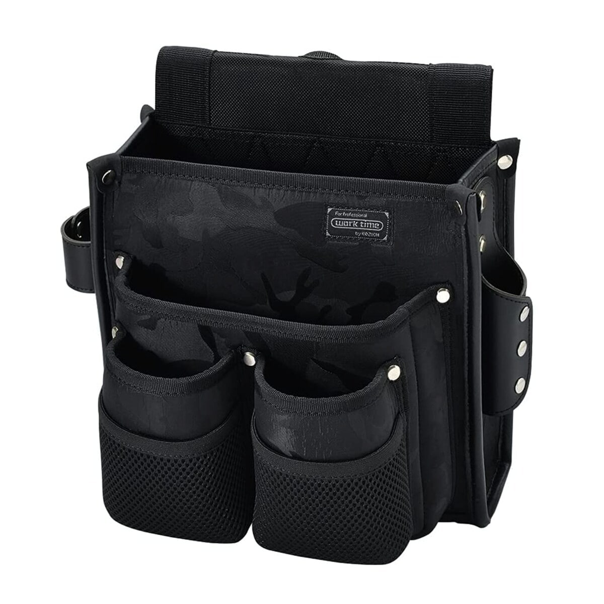 【送料無料】ワークタイム コヅチ 腰袋 仮枠袋 迷彩ブラック KNR-01MBK