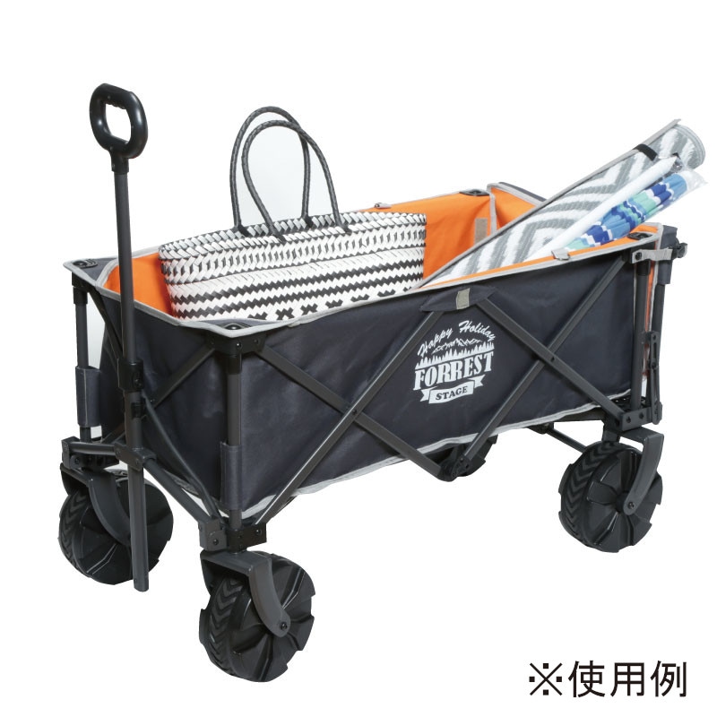 【送料無料】メーカー欠品中 次回1月下旬入荷予定です　ワイドホイールレジャーワゴン GY キャリーカート アウトドアワゴン LVTR-21727GY アークランズ