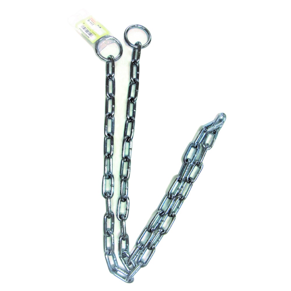 ニッサチェイン 用心鎖 両端リング付 鉄・ユニクロ φ4.8×1200mm S-117 チェーン