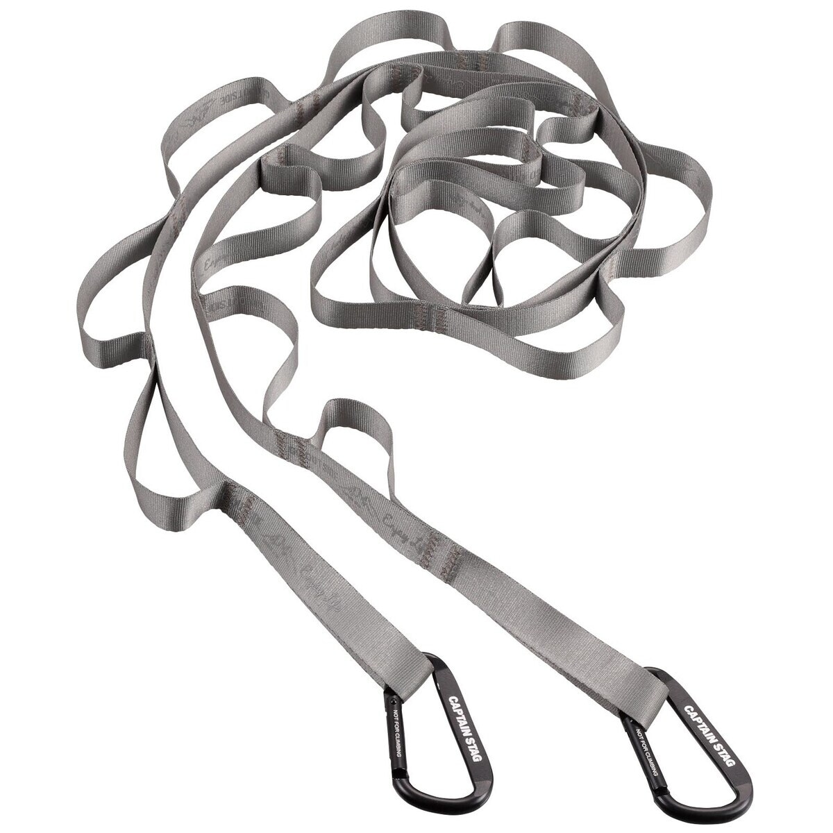 キャプテンスタッグ モンテ カラビナ付ループロープ カーキ UM-1566