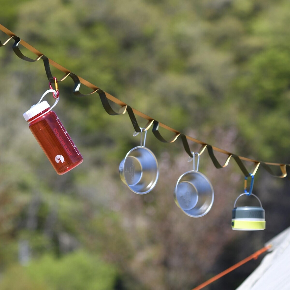 キャプテンスタッグ キャンプアウト カラビナ付ループロープ