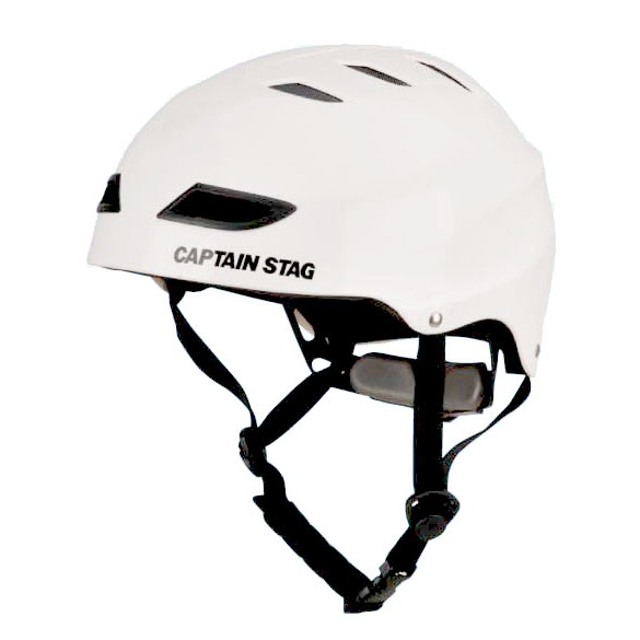 【送料無料】キャプテンスタッグ スポーツヘルメットEX ホワイト 55~61cm US-3216