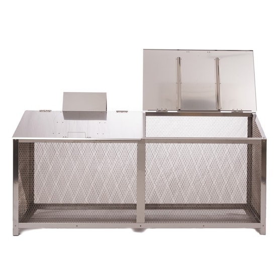 【送料無料】ステンレス光 オールステンレス製ゴミBOX ワンニャンカア  B-180 ダストボックス 【メーカー直送・代引不可・置配不可・配送地域限定】