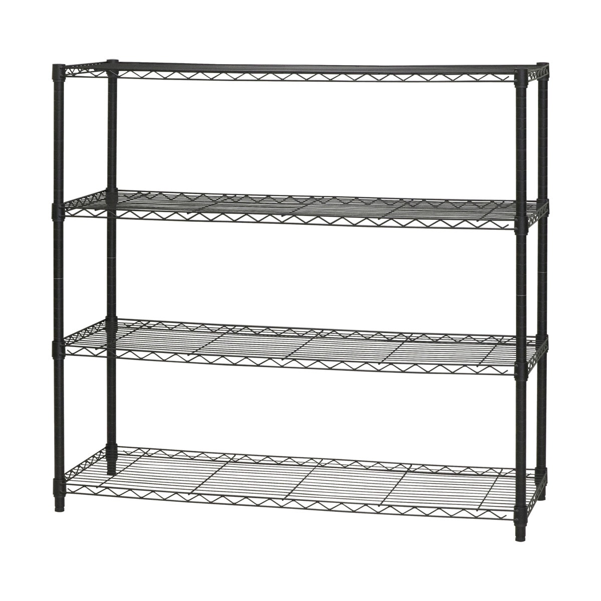 ERECTA スチールラック 3段 黒 幅60 ｜スチールラック・ルミナス通販専門店｜パーフェクト
