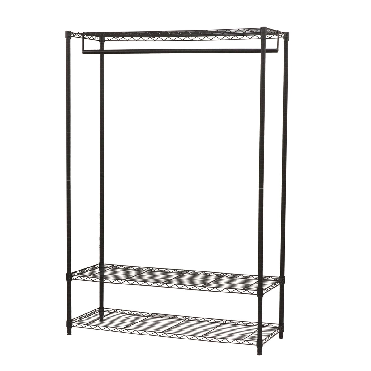 【送料無料】エイ・アイ・エス ネーロ ワードローブ 幅121×奥行45×高さ175/180cm NERO-1200 BK 【メーカー直送・代引不可・置配不可】