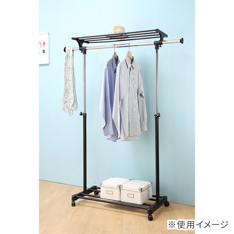 上棚付き伸縮スタイルハンガーラック VC－SHT アークランズ