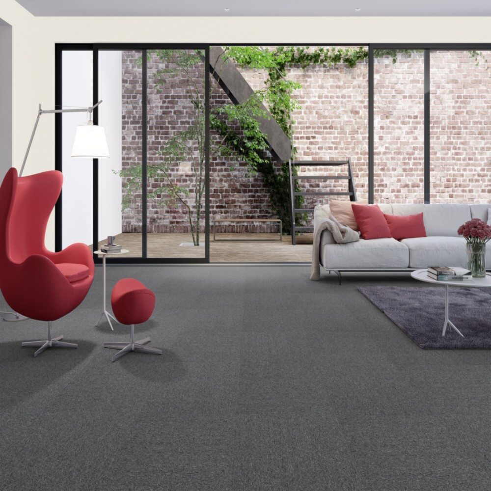 送料無料】東リ タイルカーペット ダークグレー TG-1707HC03 ×16