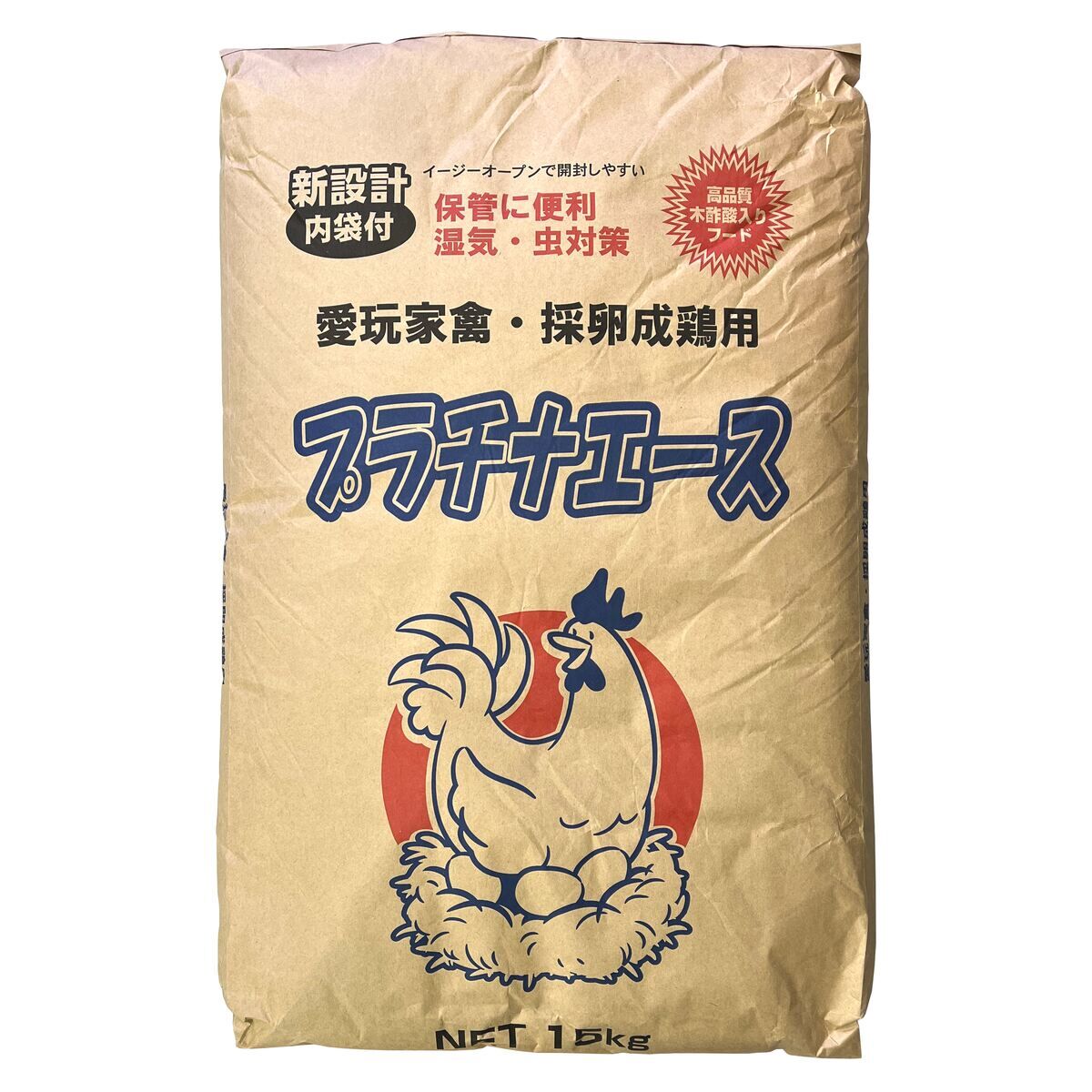 【送料無料】清水港飼料 成鶏用プラチナエース 15kg 鳥用フード 鶏の餌