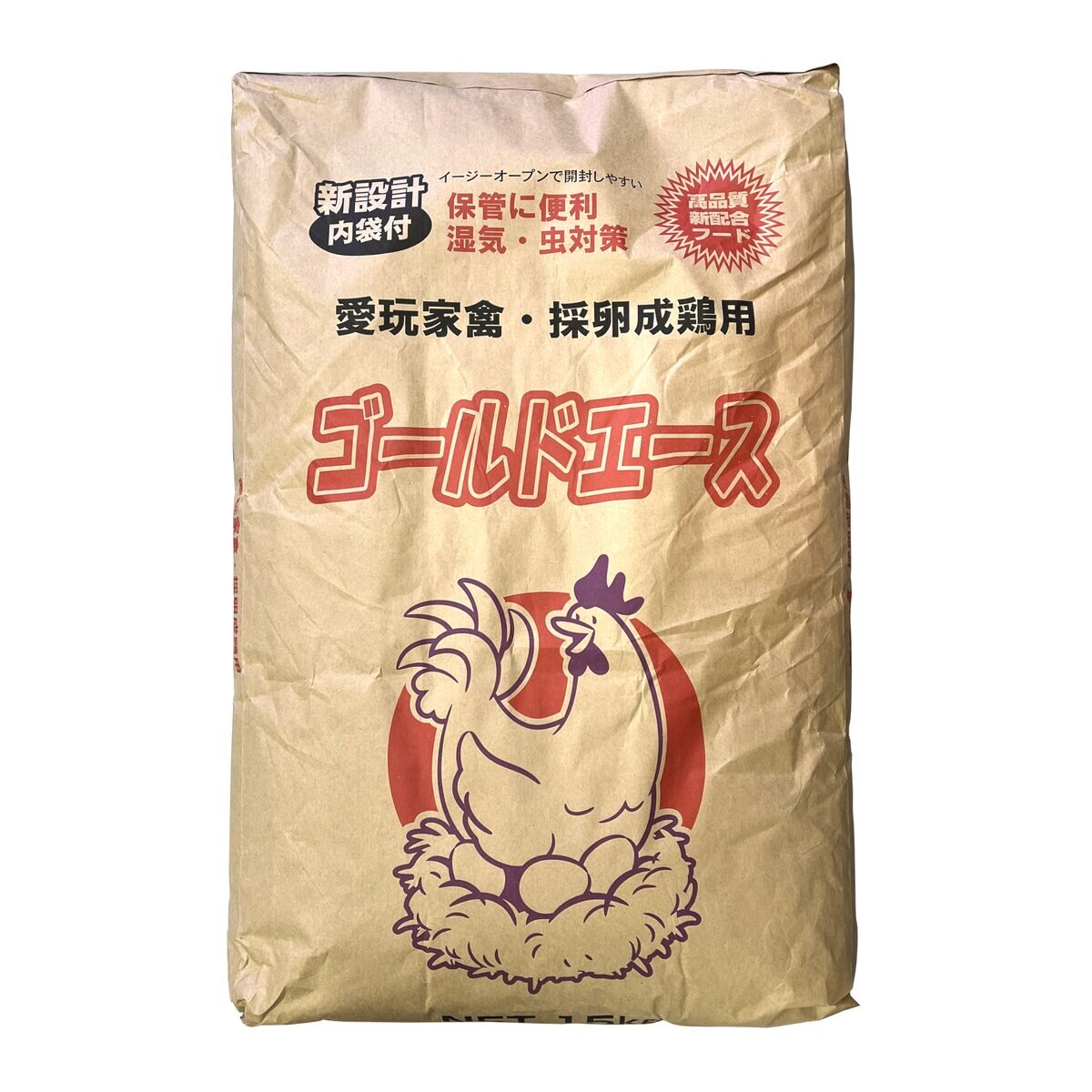 【送料無料】清水港飼料 成鶏用ゴールドエース 15kg 鳥用フード 鶏の餌