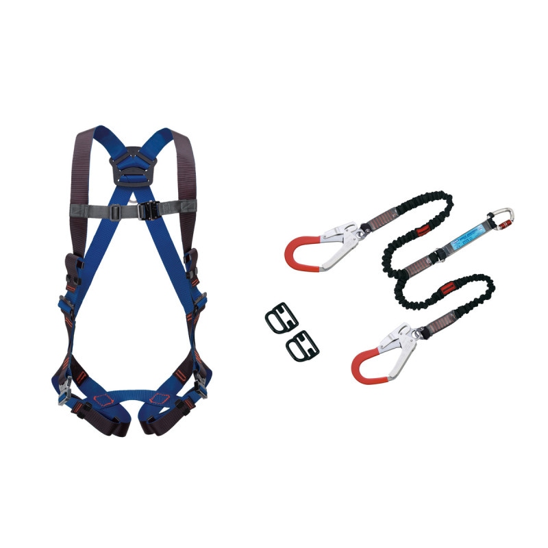 【送料無料】ウイザ WIZA ツヨロン レヴォ ハーネス ブルー M ツインランヤード付 TH508OTBKBLM+2NV21KSBK2R23AKS アークランズ