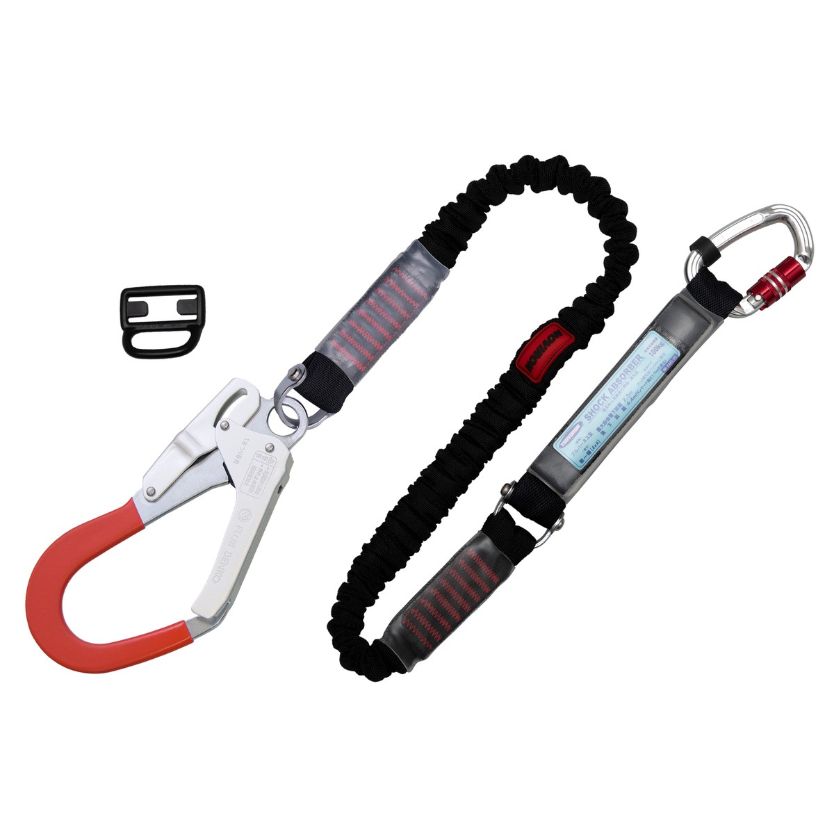 【送料無料】ウイザ WIZA ツヨロン フルハーネス用 ノビロン シングルランヤード THL-NV93-21KS-BK-R23AKS型-BP アークランズ