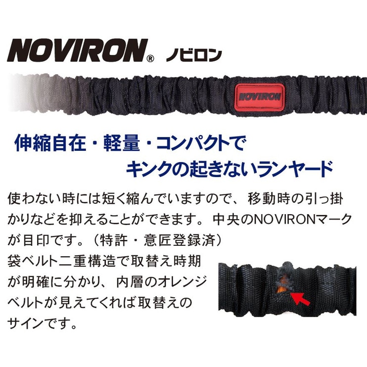 送料無料】ウイザ WIZA ツヨロン フルハーネス用 ノビロン ツイン