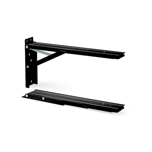 【送料無料】田邉金属工業所 TANNER 大型  折り畳み式棚受 ジャンボ45 2本1組 B-45 クロ 45cm