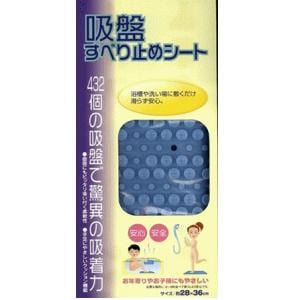 マルナカ 吸盤すべり止めシート 28×36 ブルー BL
