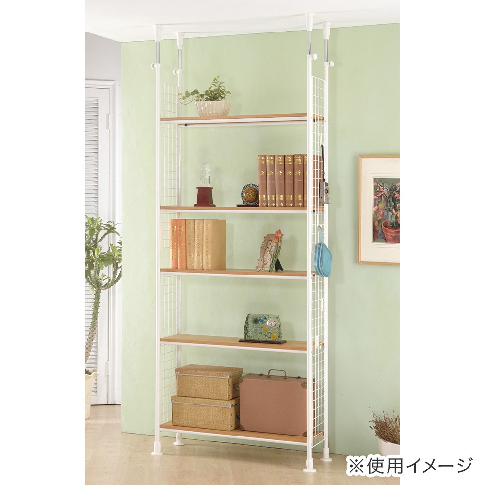 【送料無料】メーカー欠品中 次回4月上旬入荷予定です 突っ張り棚 フリーラック 5段 幅97×奥行35×高さ232～282cm アークランズ